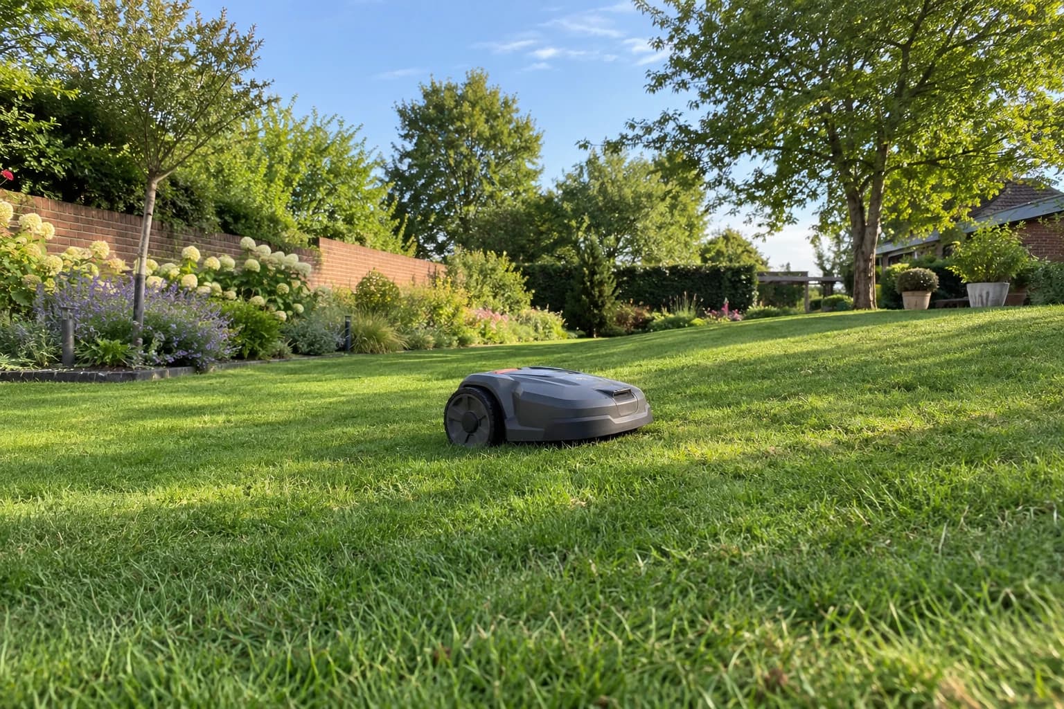 Robotmaaier voor een grote tuin